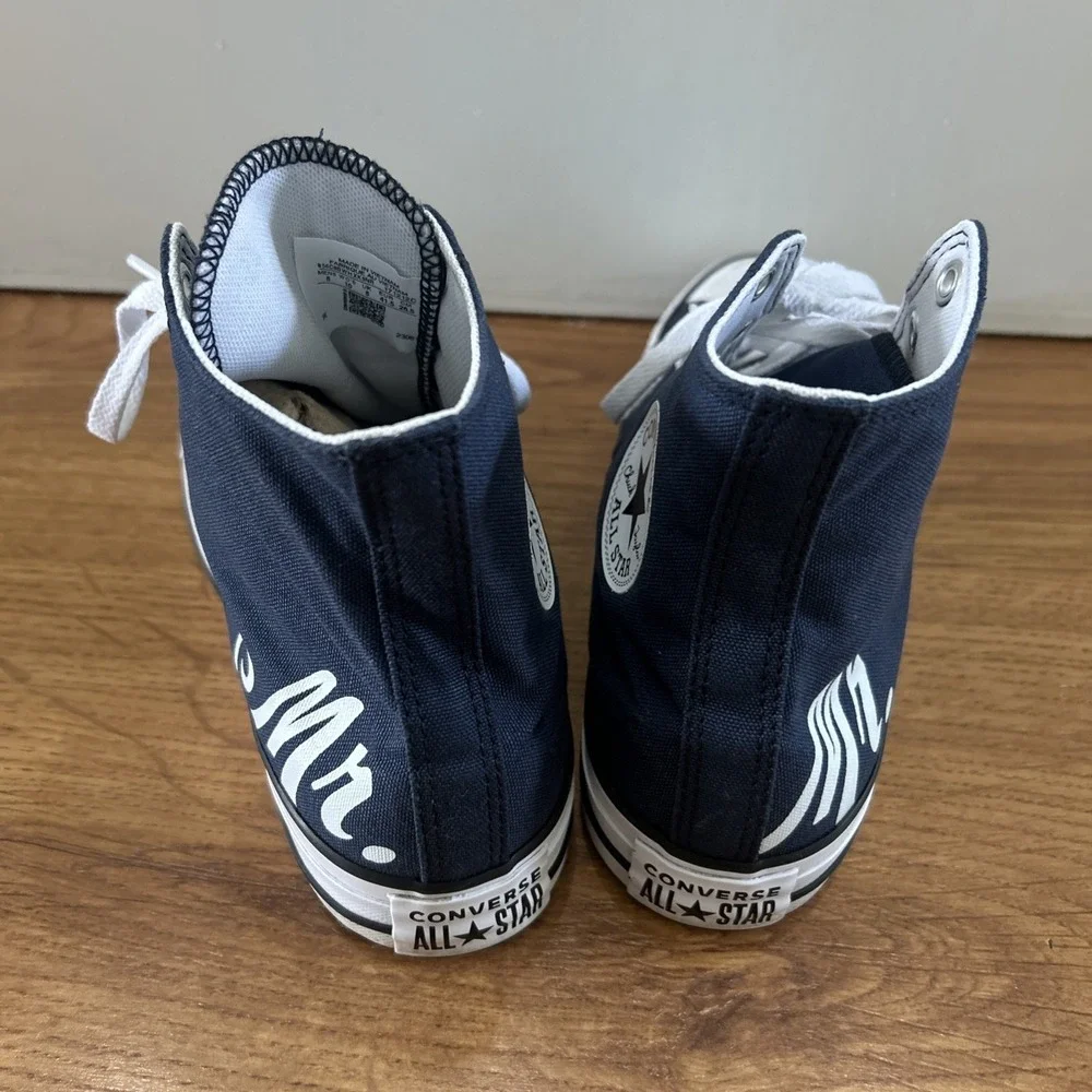 Converse Chuck Taylor High Blue Wedding Canvas Men's Sneaker Custom 171212C US 8 - Picture 3 of 9